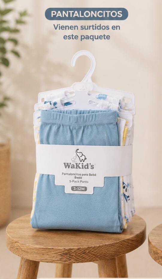 SET 5 PANTALONES PARA BEBE