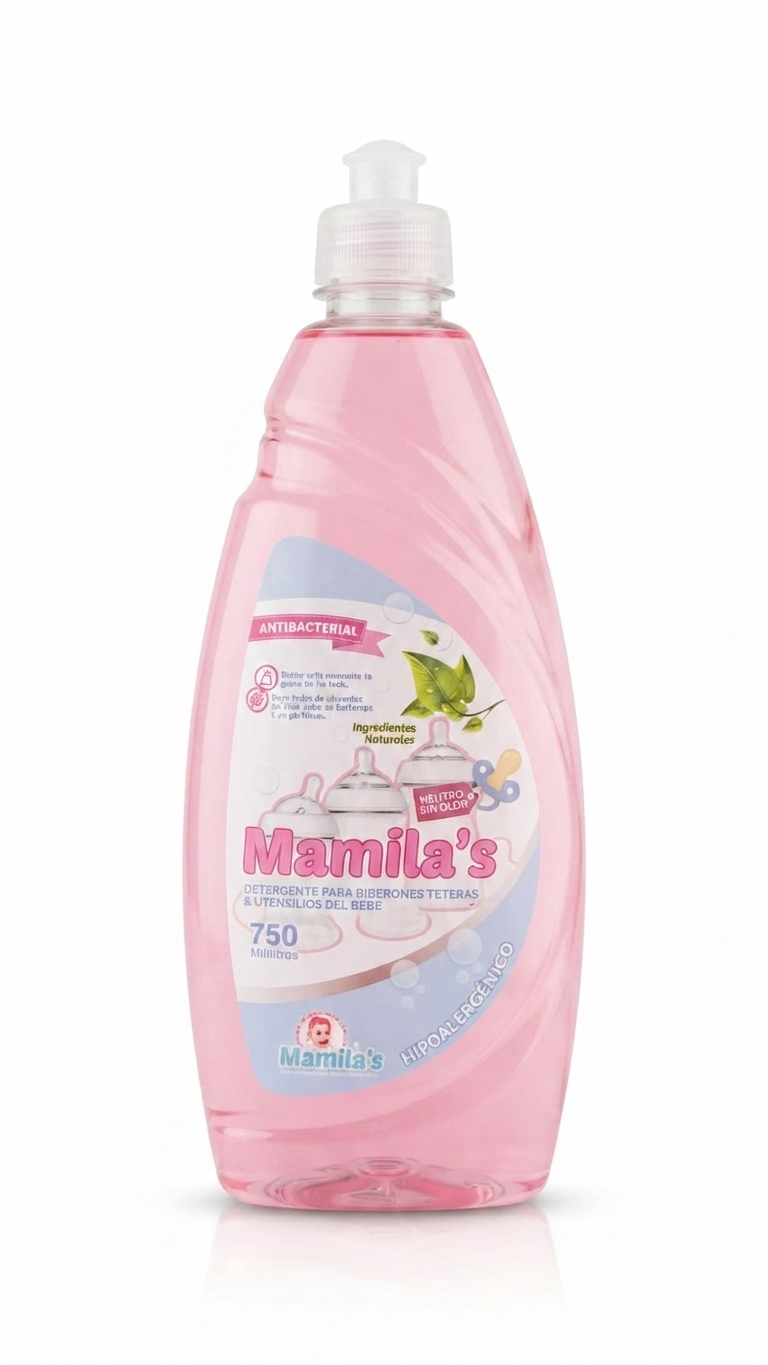 MAMILAS DETERGENTE DE BIBERONES 750ML.