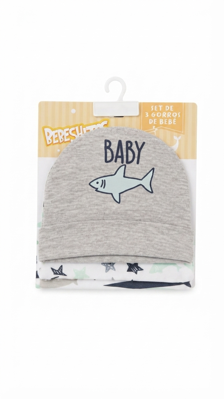 SET DE GORRITOS PARA BEBE