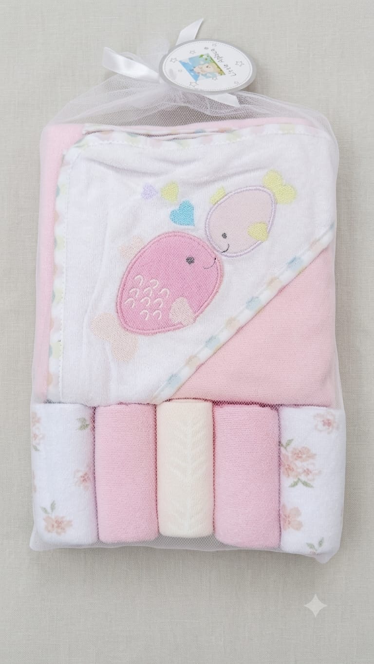 Set de toalla con capucha y paños – Little Angel®