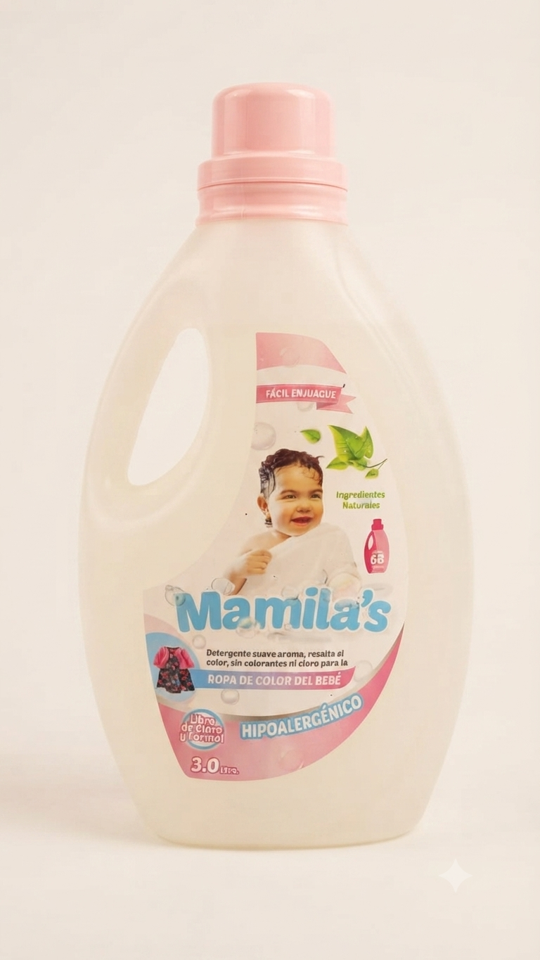 Detergente Para Ropa De Color Del Bebé Mamilas 3 Lt