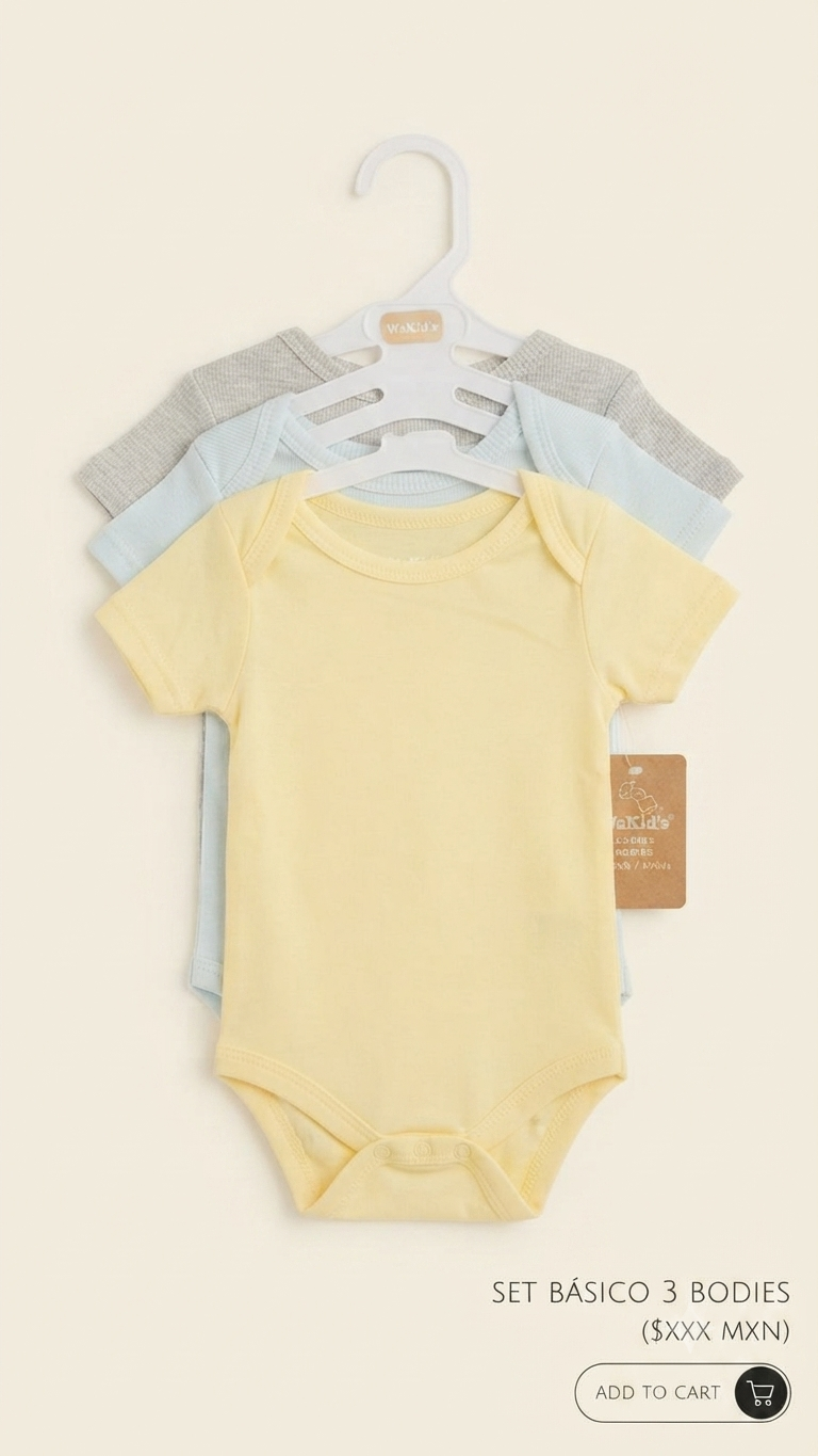SET 3 BODYS PARA BEBE