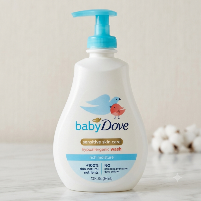 Baby Dove Sensitive Skin Care – Hypoallergenic Wash (Rich Moisture)