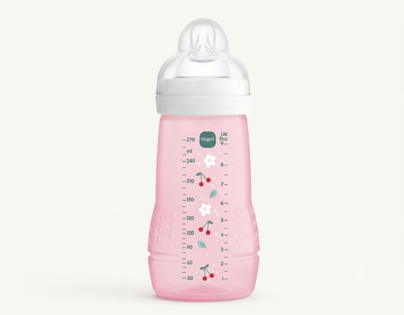 Biberón MAM – Estilo y Dulzura en Rosa EASY ACTIVE 9,5 OZ.