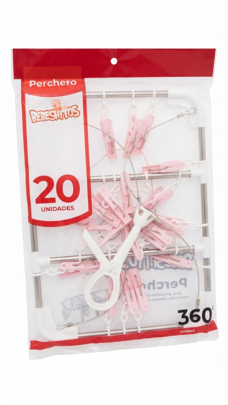 PERCHERO 14 CLIPS   25*25CM