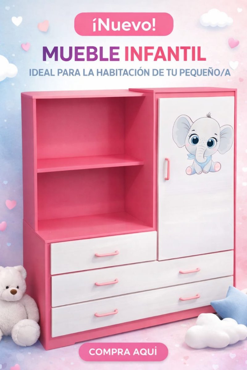 Mueble infantil con diseño de elefante